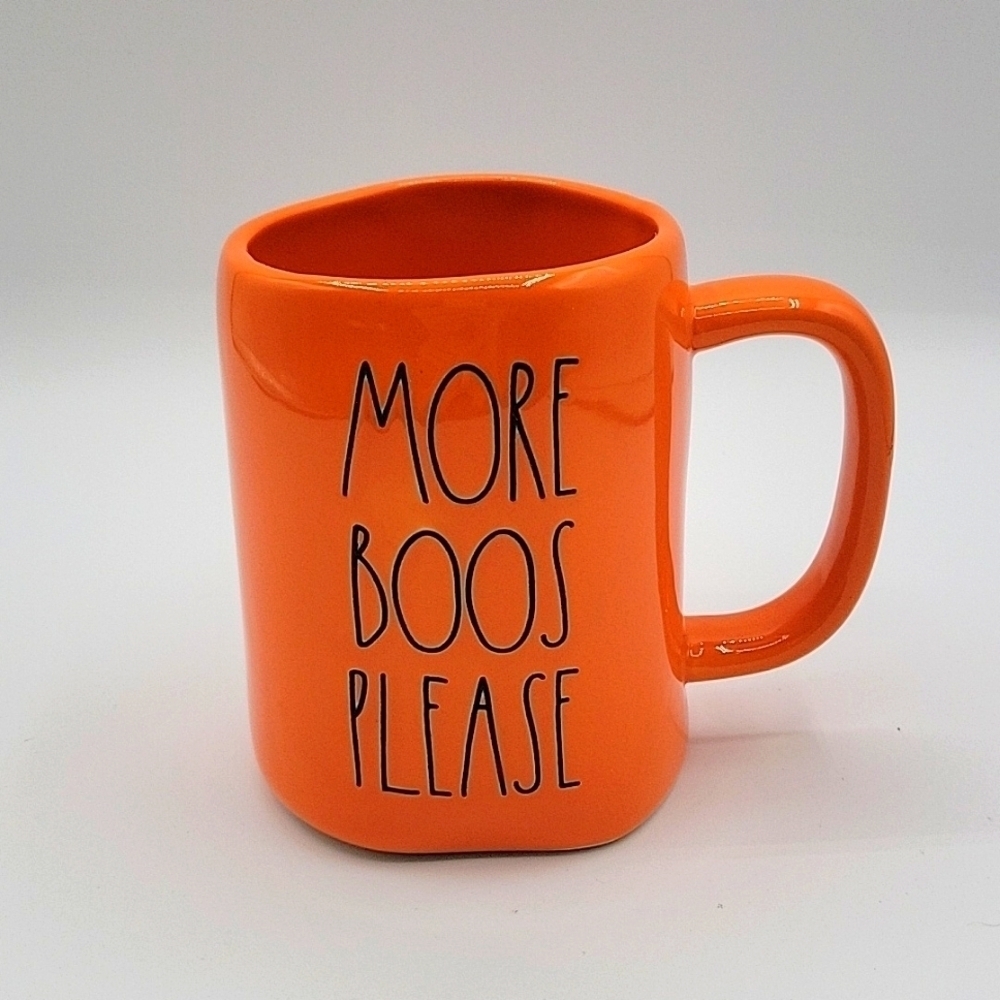 RAE DUNN Orange Halloween Artisan Mug More Boos Please
